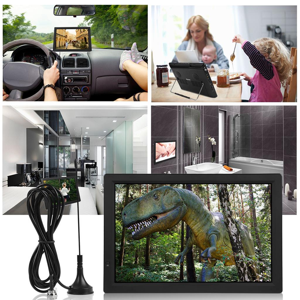 14" Digital Television ATSC Portable TV 1080P HD HDMI Video Player   for Home Car