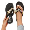 Womens Wedge Flip Flops 11 Ladies Shoes Wedge Thick Sole Thick High Heel Flip Flops Fashion Diamond Chain Chaussons Femme