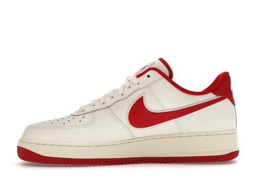 Nike Air Force 1 '07 Sail Gym Red Embroidered Swoosh - FV0392-101