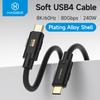 Hagibis USB C To USB C Cable 240W PD3.1 USB4 80Gbps 8K@60Hz Soft Fast Charging Cord for Macbook Pro iPad iPhone Laptop Dell XPS