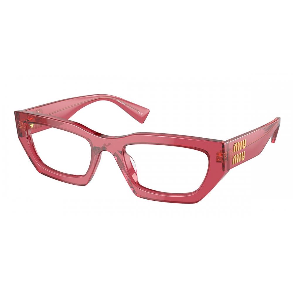 

Miu Miu Mu03xv 15q1o1 Women Eyeglasses Transparent Burgundy/51-20-140