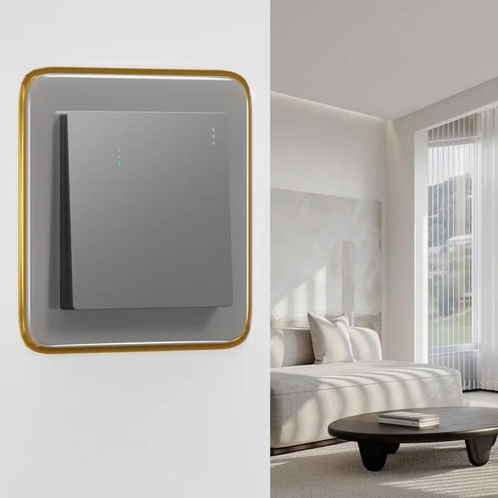 Modern Light Switch Sticker Acrylic Dustproof Switch Outlet Protective Cover Switch Wall Sticker For Living Room Home Decor