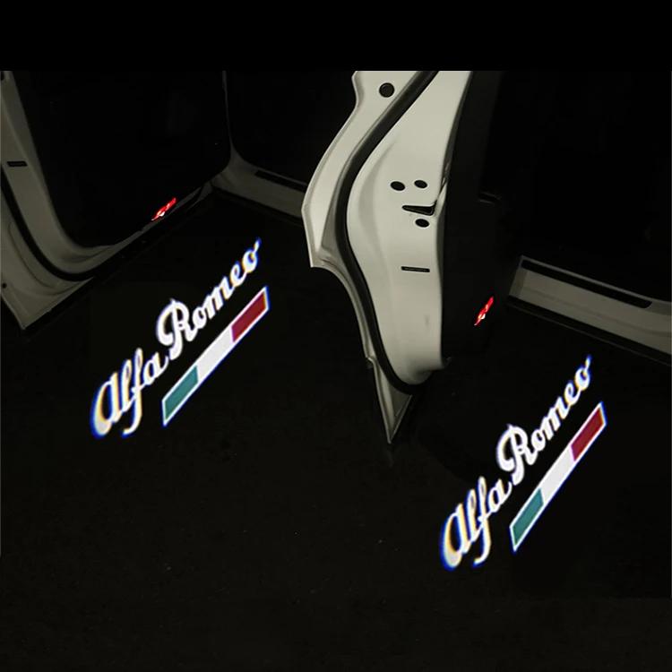 

2026 Hot Alfa Romeo 2pcs For Alfa Romeo 159 LED Car Door Welcome Light Projector Logo for Alfa Romeo 159 Mito Stelvio Brera Spid