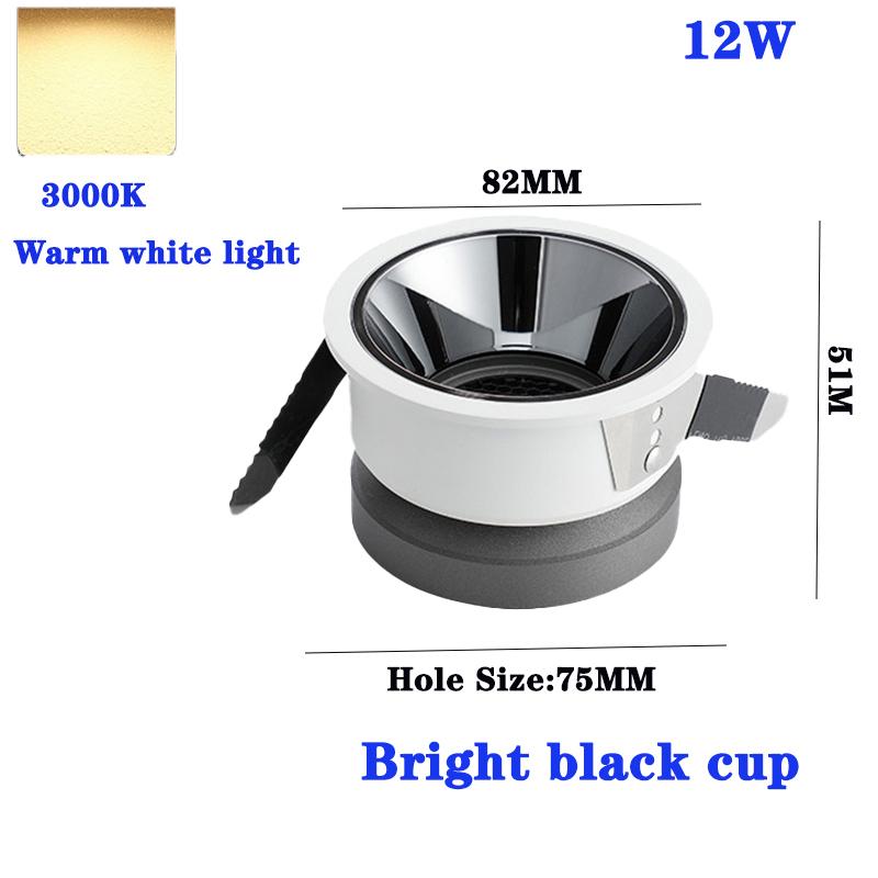 Modern LED Ceiling Spot light Downlight Indoor Lighting Recessed Round Spotlight For Commercial  Living Room Dining Bedroom COB