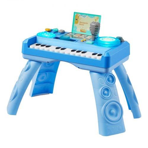 VEVOR Baby DJ Playset for Toddlers 1-3, Educational Musical Table Toys with 133 Sound Sources, Recording and LED DJ Turntable