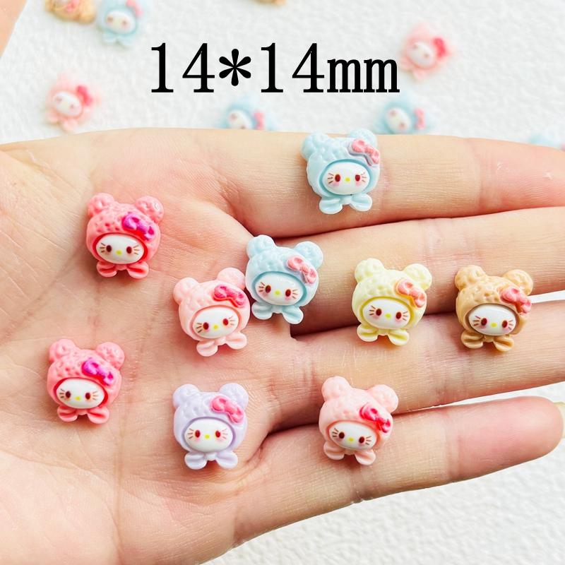 30 Pcs New Cute Mini Resin Cartoon Animal Kitten Series Flatback Ornament Jewelry Making Manicure Hairwear Accessories A128
