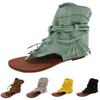 Lace Up Platform Sandals For Women Flat Soled Thong Toed Women'S Slippers Fashionable And Casual Tassel Hollow Zapatos De Mujer