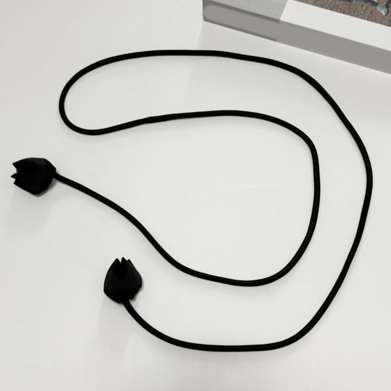 Flexible Floral Waist Tie Belt Breathable Fabric Waist Rope Creative Waist Accessory For Office Outings And Travel