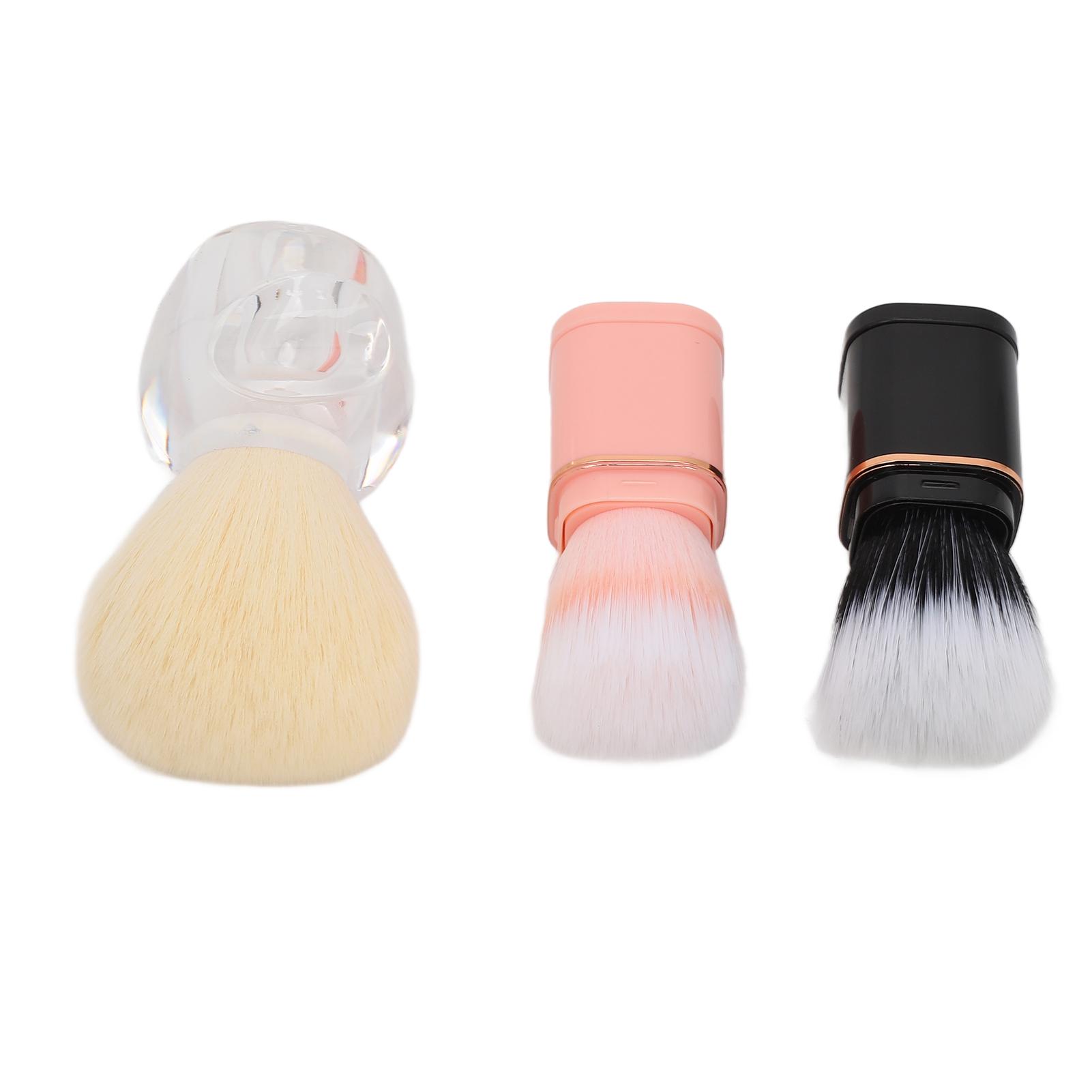 

3pcs Makeup Brush Set Portable Small Brushes Face Handheld Retractable Makeup Brush