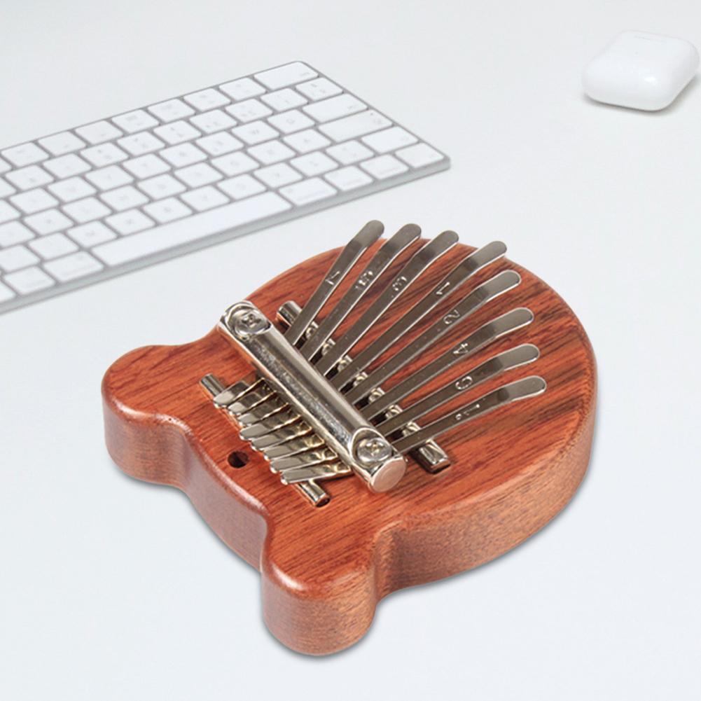 8 Key Mini Kalimba Wooden/Metal Finger Thumb Piano Small Musical Instrument