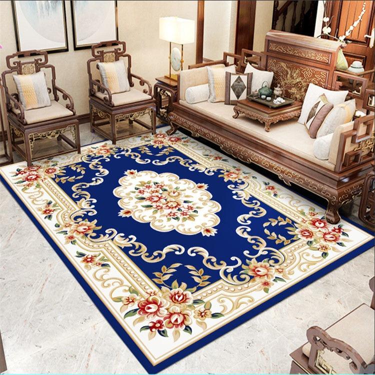 Light Luxury Retro Europe Style Flowers Carpet Living Room Sofa Bedroom Study Kitchen Entrance Door Mat Non-slip Home Decor Rug