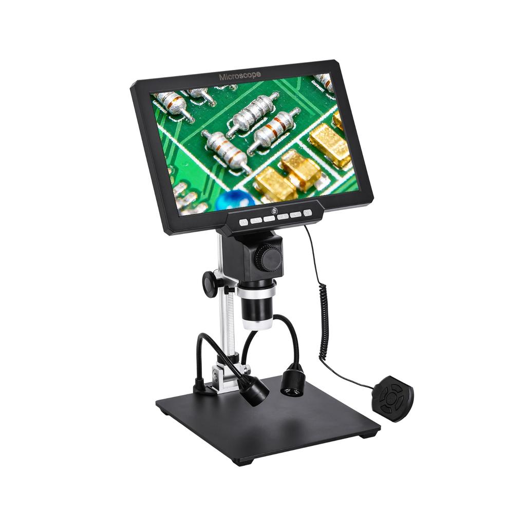 G2000 10.1 Inch 1080P FHD Digital Microscope 2000X Magnification 12MP LCD Display with PC View for Inspection Soldering Adults
