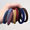 Vintage Bohemian Jersey Hair Ties High Elasticity Seamless Hair Bands, Durable Stretchy Ponytail Holders for Girls, Mixed Colors Solid Hair Ring Set