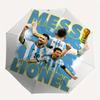 Messi, Lionel Automatic Opening and Closing Umbrella, Compact Travel Umbrella, Lightweight and Portable, Suitable for Beach Commuting Busine