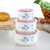 ZISIZ Ceramic Microwaveable Food Storage Bowl 3-Piece Set