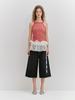 Minderly Lace Shirring Wrap Skirt - White