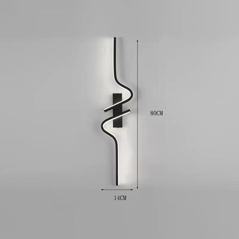 

Современный минималистичный светодиодный настенный светильник в виде полосы, минималистичный прикроватный настенный бра для спальни, светодиодное освещение, декор для фона гостиной, настенные светильники Tricolor light