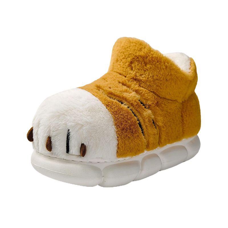 

Бренд Feerldi Обувь Тигр Меховые Слайды Женские Платформа Высокий верх Пушистые Тапочки 3D Стереоскопические Тапочки Лапа Тигра Домашнее Тепло 36-37