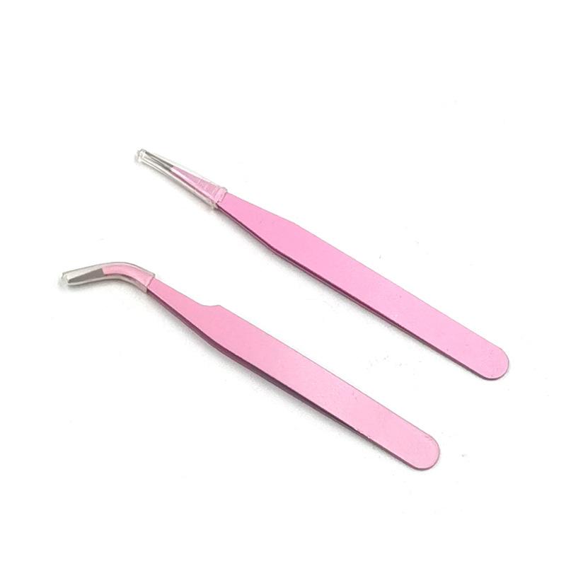DIY Colored Pointed Elbow Clip Macaron Pink Hand Ledger Tweezers Stainless Steel Sticker Glue Tweezers