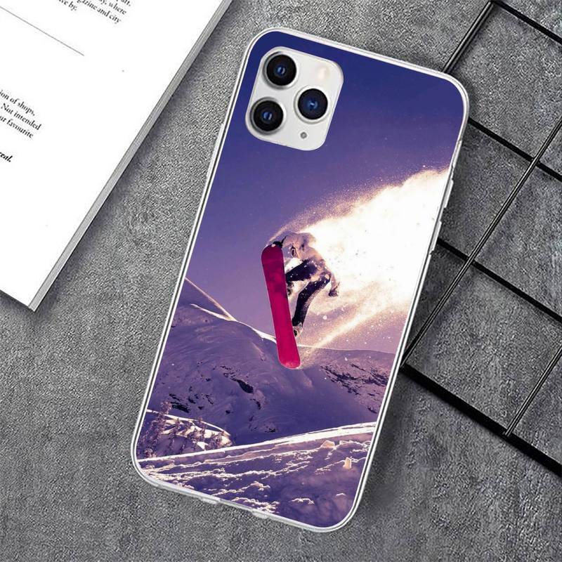 Sports Snowboarding Phone Case for iPhone 11 12 13 Mini Pro XS MAX 8 7 6 6S Plus X 5S SE 2020 XR Case