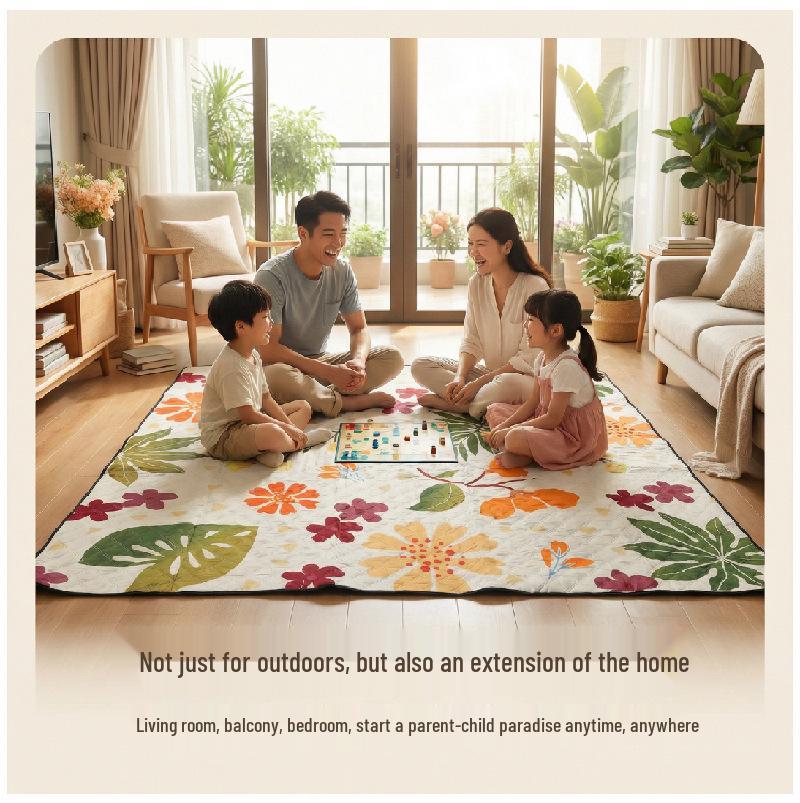 Oversized Waterproof Beach & Picnic Mat - Foldable, Thickened PEVA for Outdoor Use