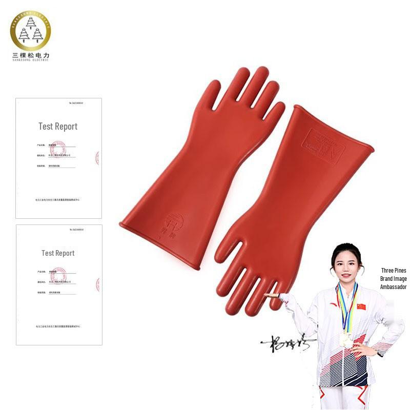 10kV Electrician Anti-Shock Insulating Rubber Gloves for Power Maintenance