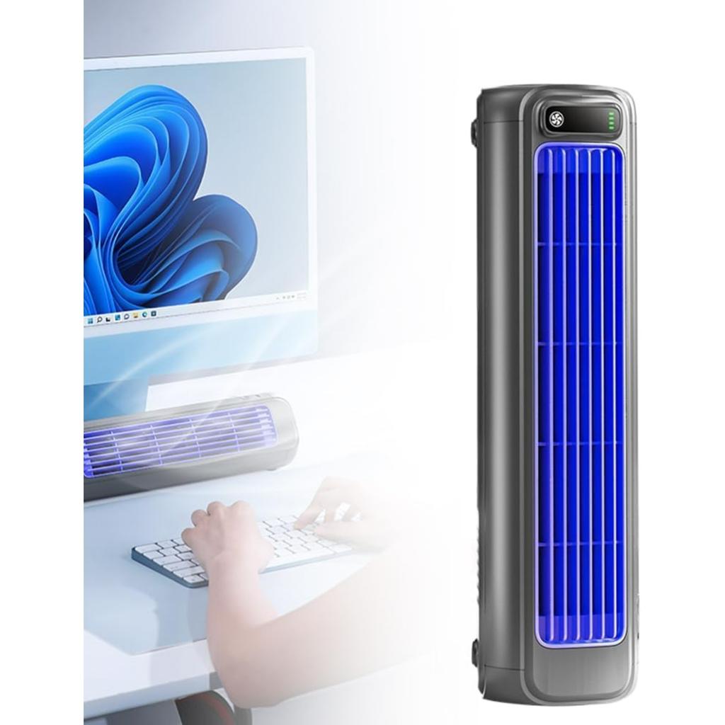 Upgrade Cooling Ace Portable Air conditioner,Upgrade Cooling Fan with 3 Speeds & LED Touch Screen,USB Charging Air Conditioner for Bedroom Office