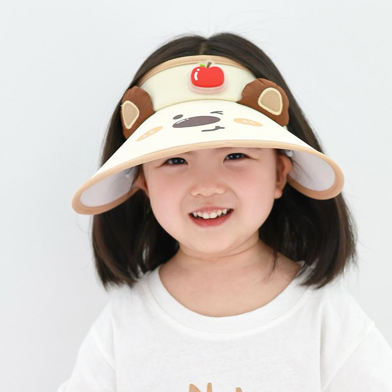 Summer Outdoor Children's Empty Top Hat Summer Boy's Sun Hat Outdoor Face Covering Sun Hat Big Brim Sun Protection Cool Hat