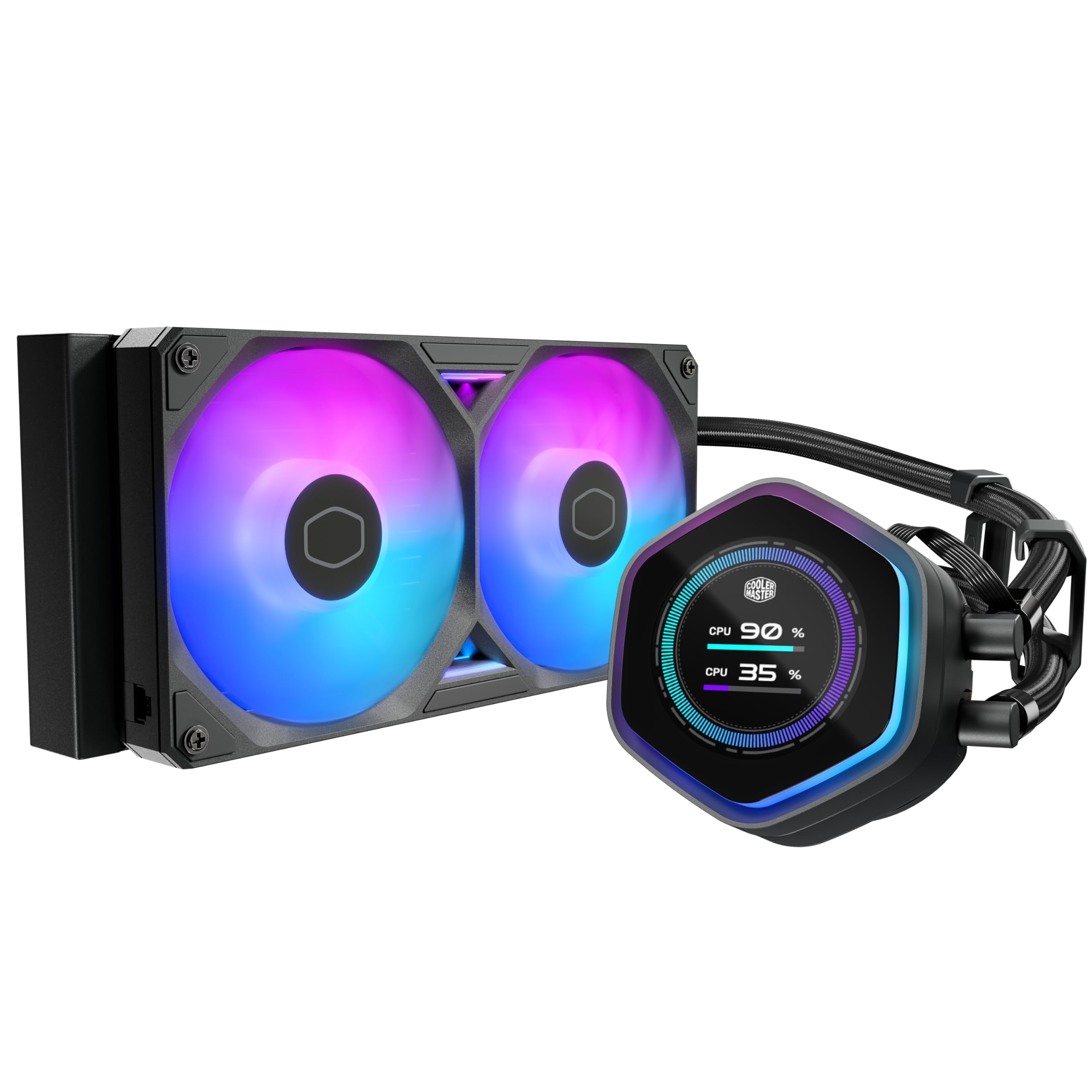 

Cooler Master ML 240 Atmos II LCD ARGB Simple CPU Water-Cooled Cooler, Black, MLX-D24M-A25SZ-L1 (FN2541) чорний