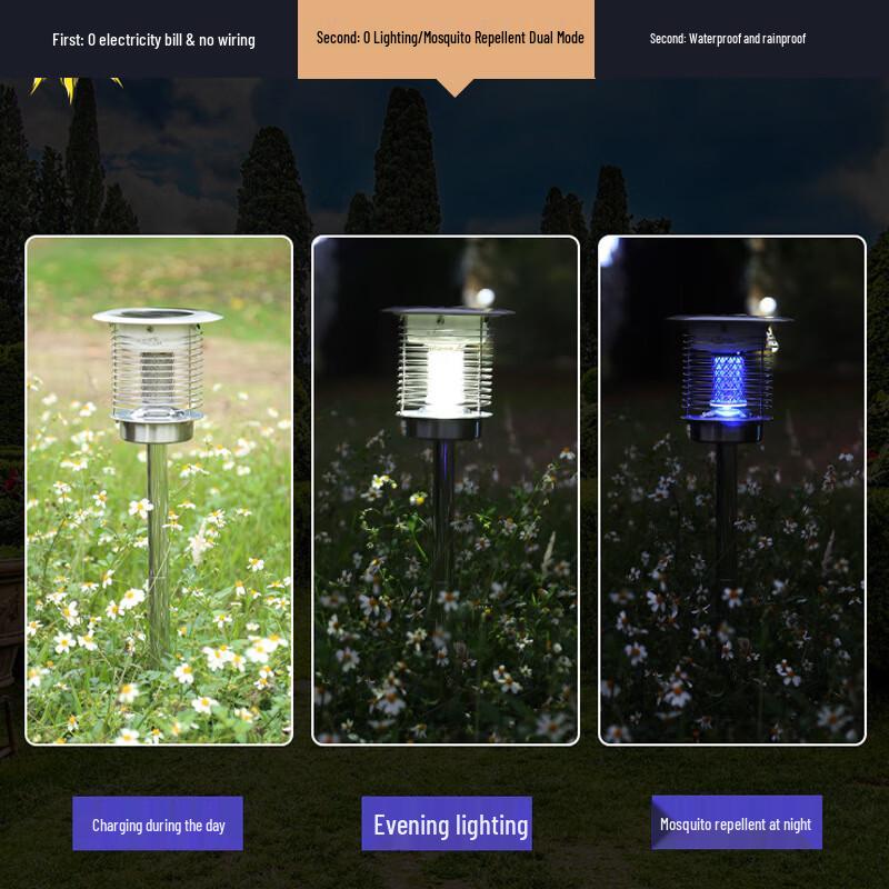 Solar Powered Outdoor Mosquito Killer Lamp