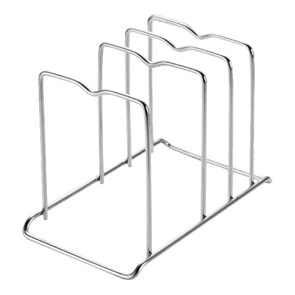 Pot Lid Holder Storage Shelf Multipurpose Reusable Decorative Drying Stand for