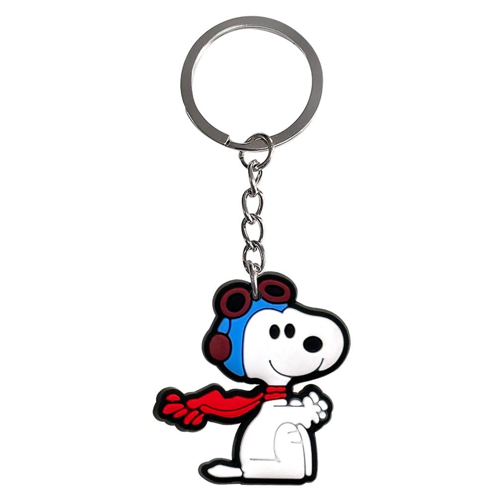 Snoopy Cartoon PVC Soft Rubber Keychain - Cute Creative Celebrity Pendant