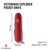 VICTORINOX Explorer Swiss Army a with 16 including a magnifying glass and a Phillips head perfect for trekking and Model Knife, Swiss-made multi-tool