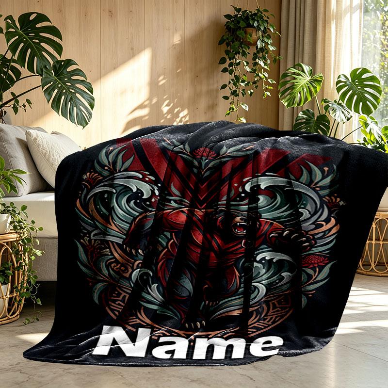 Custom Name Personalized North Sydney Bears Print Blanket, Home Decor, Bedroom, Sofa, Camping, Couch, Gifts for Birthday Christmas