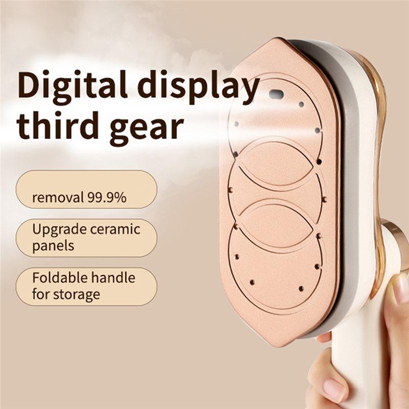 ABGR-Handheld Steam Iron 1200W High Power Rotating Electric Garment Steamer Portable Home Three-Speed Touch Screen Rotary US Plu
