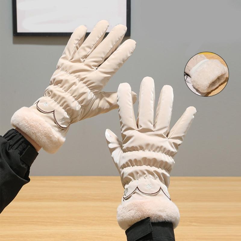 Women Warm Thickened Gloves for Bike Ridings Hiking Ski Gloves Winter Skiing Thermals Gloves Touchscreens Winter Glove