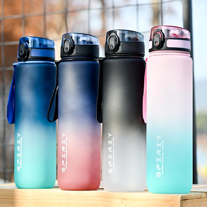 Large Capacity Sports Water Cup Plastic Anti-fall Outdoor Portable Space Cup Student Fitness Water Cup