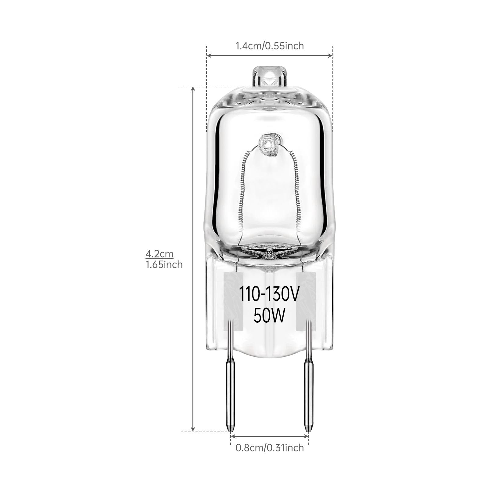 

12 шт. G8 микроволновых лампочек с 2-контактным цоколем 110 В-130 В 2000 К, теплый белый свет, подходит для кухонных приборов GE Microwave, запчасти, аксессуары