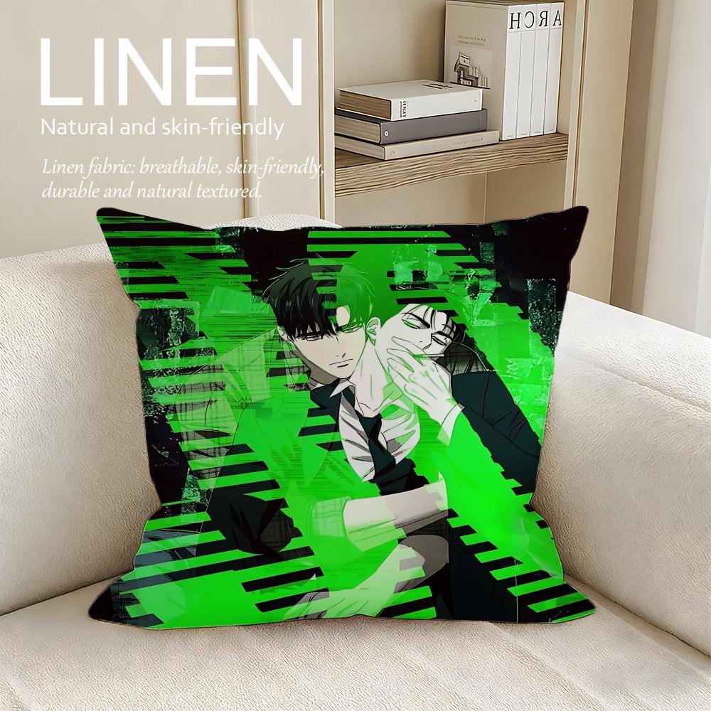 Manga Under the Green Light Cushion Cover Pillowcase Set Pcs X X Breathable Washable Sofa Cushion Cover