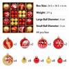44Pcs/Set Shiny Christmas Ball 6/3CM Xmas Baubles Durable Xmas Ornament Ball  Home