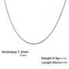 Ultra Fine Snake Chain 0.9 1.2 1.5 2mm DIY Jewelry Making Supplies Versatile Clavicle Necklace Pure Metal Link Chain