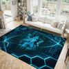Chelsea FC Design Crystal Velvet Carpet Cozy Non?Slip Printed Rug For Bedroom Living Room Entrance