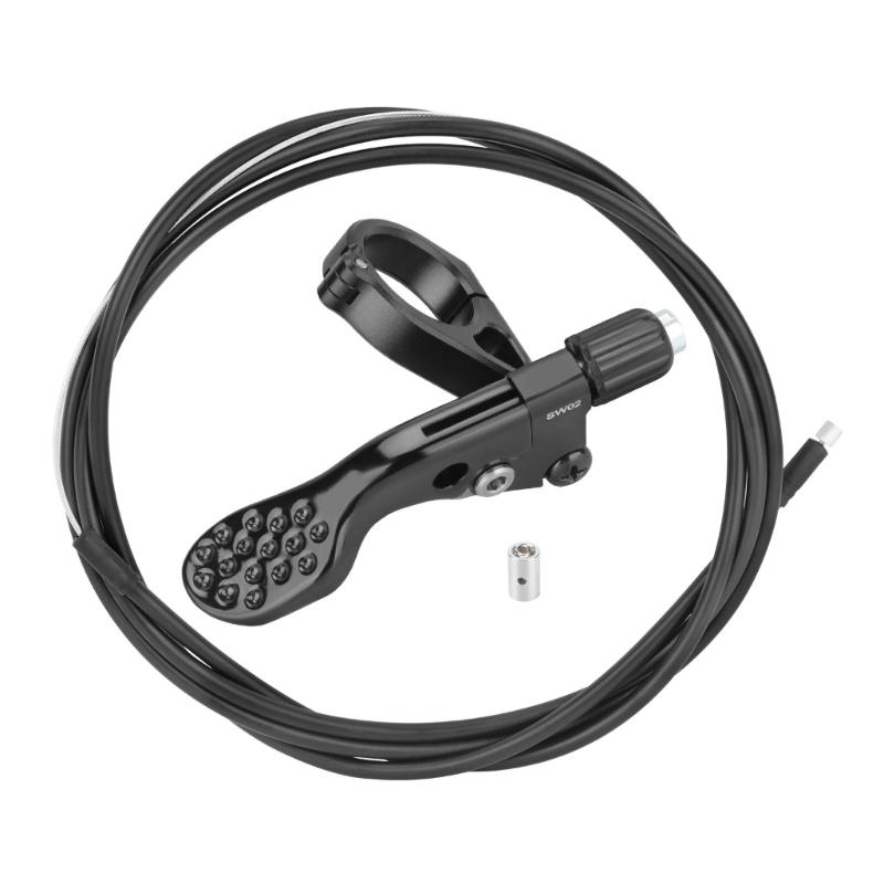Tija de Sillín de Bicicleta Ajustable Palanca Remota Tija de Sillín de Bicicleta de Montaña Tija de Sillín Retráctil Palanca Remota para Cableado Externo e Interno