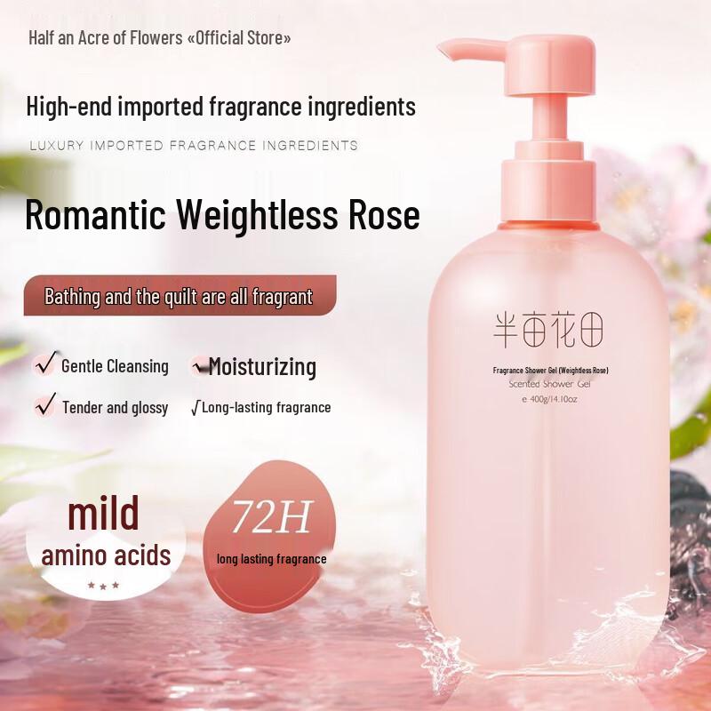 Half Acre Field Weightless Rose Scented Shower Gel