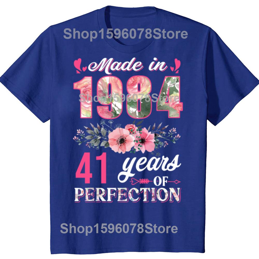 41th Birthday Gifts Men Women 41 Years Old Vintage 1984 T-ShirtWomen Men Clothing Streetwear Graphic T Shirts Harajuku