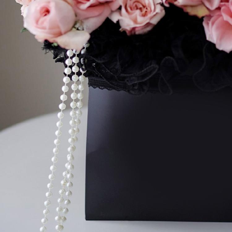 Imitation Pearls Beads Chain for Wedding Party Decoration Artificial Pearls Resin Beads for Art Craft and Jewelry Making