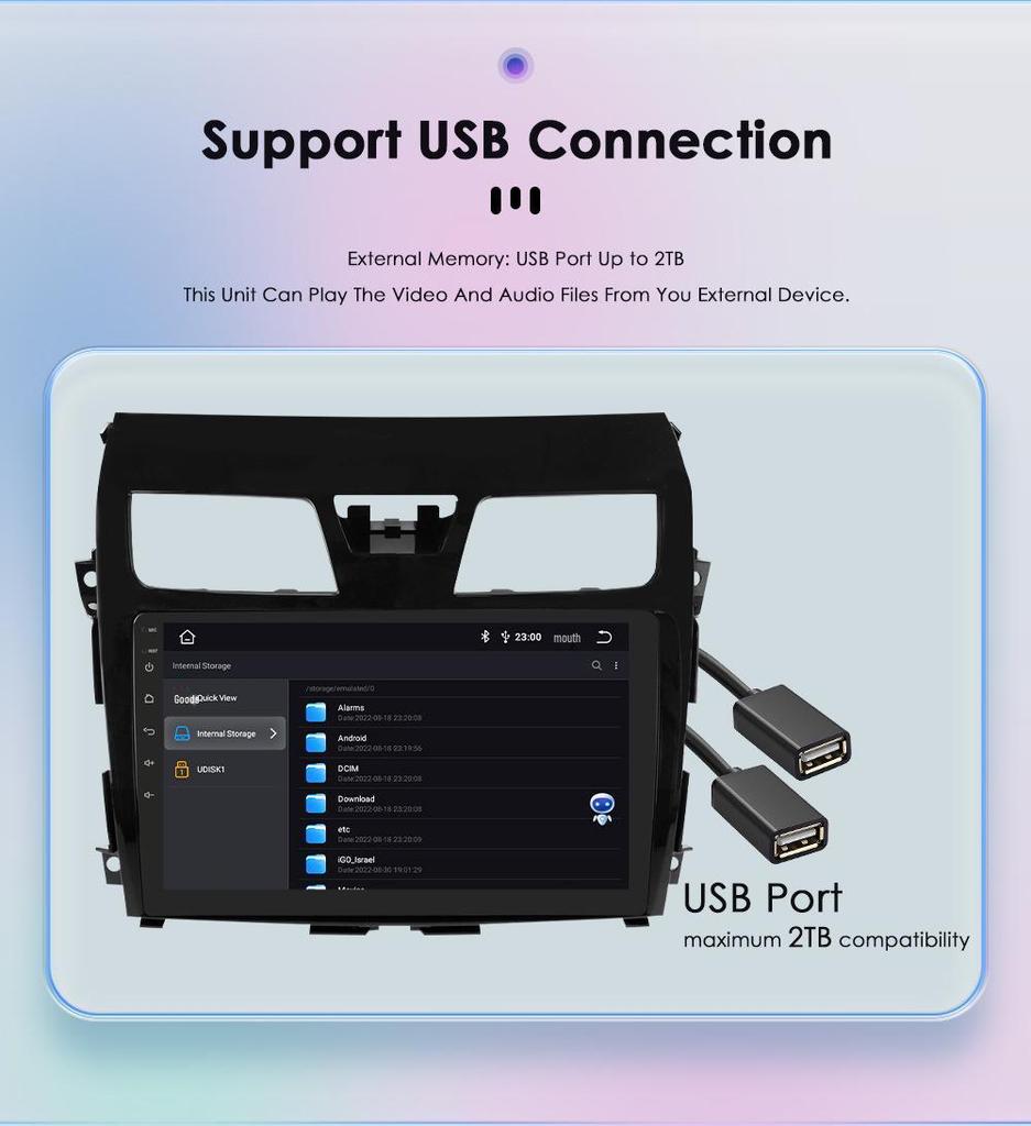 Nissan Teana 13-18 Android Large Screen Navigation with Bluetooth & Wireless CarPlay