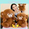 Monkey Backpack Cuddly Plush Toy Stuffed Animal Soft Materia Kids Gifts Doll