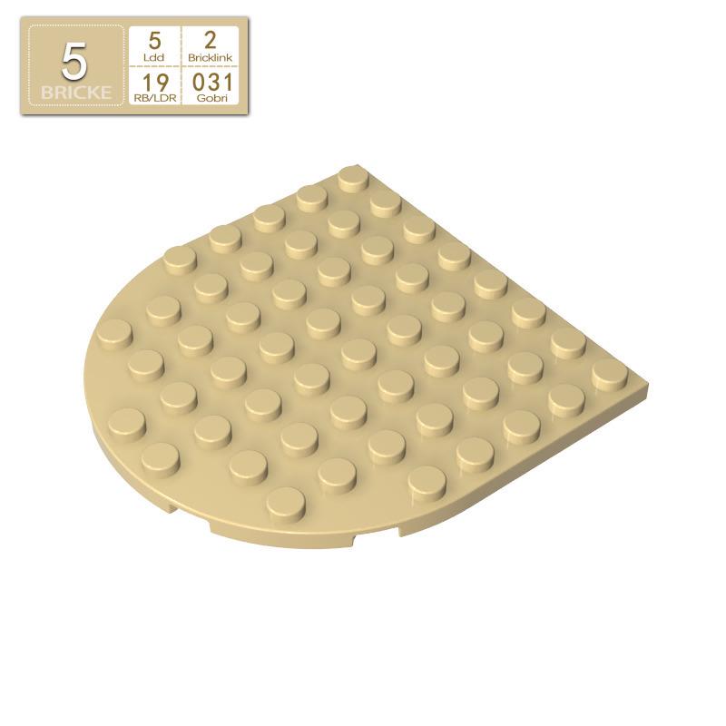 BRICKE 41948 8x8 Half-Round Plate - LEGO-Compatible MOC Building Blocks