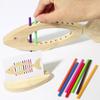 Early Learning Color Recognition Toy Fishbone Shape Wooden Fine Motor Training Educational Game For Children